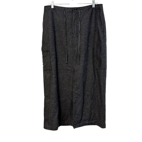Eddie Bauer Dresses & Skirts - Eddie Bauer Size 12‎ Gray Wool Blend Midi Skirt Neutral Minimalist Western